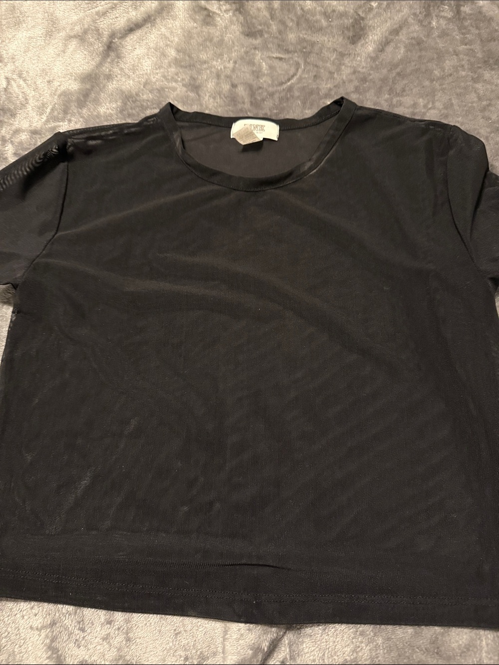 PINK Victoria's Secret Black Short Sleeve Crewneck Tee